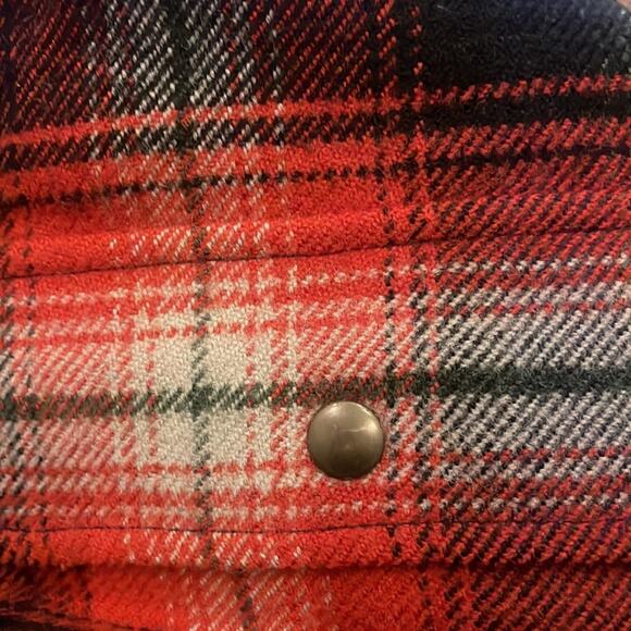 Vintage Limited America Wool Plaid Snap Patch Pocket Vest size medium - Picture 6 of 6